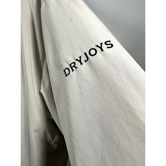 FOOTJOY DRYJOYS Men's Short Sleeve 1/2 Zip Golf Rain Jacket Beige Size Large - Picture 9 of 16